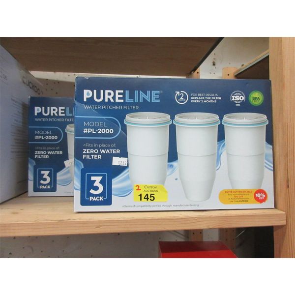 2 Packs of 3 New Pureline Water Pitcher Filters