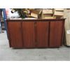 Image 1 : 4 Door Wood Cabinet with Interior Shelves