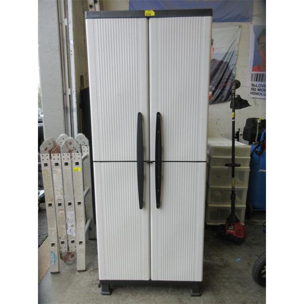 2 Door Lockable Plastic Storage Cabinet 