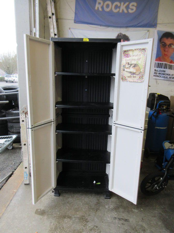 2 Door Lockable Plastic Storage Cabinet
