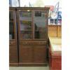 Image 1 : Vintage Wood Glass Door Corner Cabinet