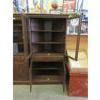 Image 2 : Vintage Wood Glass Door Corner Cabinet