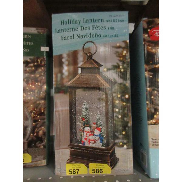 Holiday Lantern with LED Light - Open Box