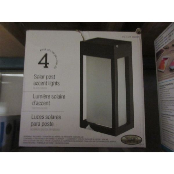 Set of 4 Solar Post Accent Lights 