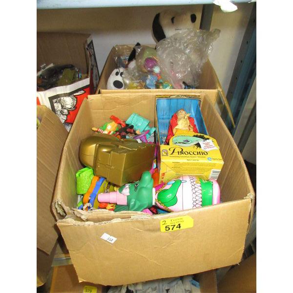 2 Boxes of Toys, Dolls, and Figurines