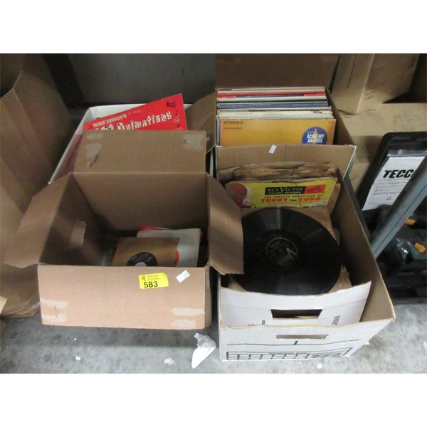 4 Boxes of Assorted Music Records