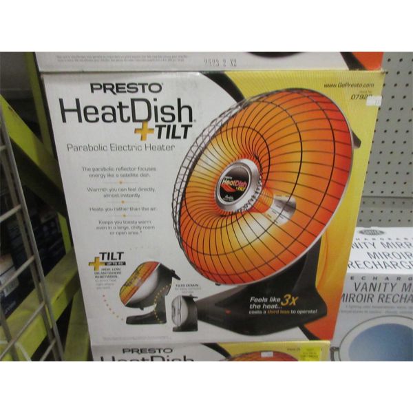 Presto Heat Dish + Tilt Parabolic Heater