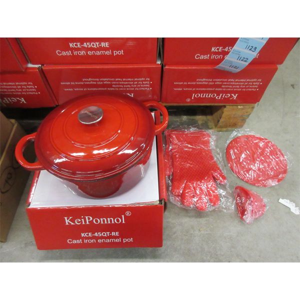 New KeiPonnol 4.5 QT Enameled Cast Iron Dutch Oven