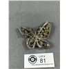 Image 2 : Large Vintage Metal w/Rhinestones Butterfly Brooch