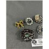 Image 2 : 5 Vintage Rhinestones Brooches