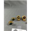 Image 2 : 3 Pairs Of Vintage Glass Stones Cufflinks, All Unique On Its Own