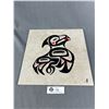 Image 1 : Hand Painted Haida Tile Picture, Hand Written Signed Mark