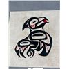 Image 2 : Hand Painted Haida Tile Picture, Hand Written Signed Mark