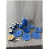 Image 1 : Moorecroft Made In England Breakfast Setting. - Egg Cups, Bowls, Saucers, Tea/Coffee Pots, Sugar Bow