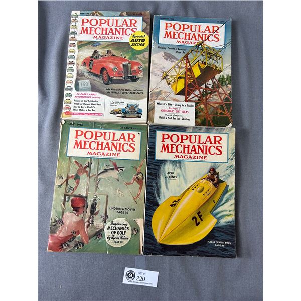 4- Popular Mechanics - 2 x 1946, 1953 & 1954