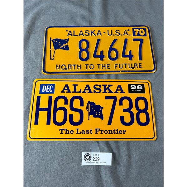 2 Alaska Hollywood License Plates