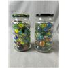 Image 1 : 2 Jars Of Marble &  1 Container Of Old Jello Tokens