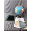 Image 1 : 12" Globe, 1955 Hammond's World Atlas & 1960 - 88 Flags Of The World Picture. View Photo For More De