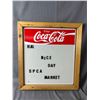 Image 2 : Vintage Signs - Tin "Push 'Em Toy Box" Approx. 15 1/2" x 23 1/2" & Wood Framed Coca Cola Café Sign. 