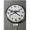 Image 1 : Woodwards Quartz Battery Operated Clock. Approx. 12 1/2" D