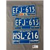 Image 1 : Vintage British Columbia License Plates - 1 Pair (1 w/ Expo 86 Sticker) & 1 Single