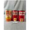 Image 1 : 3- 1 Quart Vintage Shell Oil Tins, Empty, 2 Have No Lid