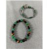 Image 2 : Lot Of 4 Bracelets - 1 Vintage Jade, 2 Jade & 1 Jade And Tiger Eye Beaded