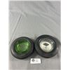 Image 1 : 2 Vintage Tire Ashtrays - Kelly-Springfield w/ Uranium Glass Insert & GoodYear, Everett, Washington