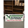 Image 1 : Metal Interstate Batteries Sign. Approx. 2 Ft x 5 Ft. NO SHIPPING