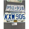 Image 3 : Lot Of Vintage License Plates - 1970 Ontario, 1972 British Columbia & 1996 Saskatchewan