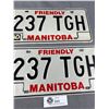 Image 3 : Vintage 1980 Friendly Manitoba License Plate Pair