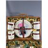 Image 2 : Picnic Basket w/ Accessories. Approx. 18" x 12" x 7"