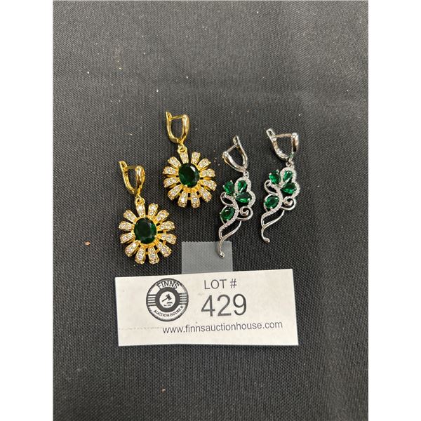 3 Sterling Plated Fashion Earrings