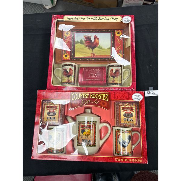2 Unopened Country Rooster Tea Gift Sets