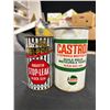 Image 2 : Lot of 4 Collectible Automotive Tins, Castrol, Etc