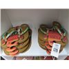 Image 2 : 8-Flojos Tan w/Coral Flip Flops - 8 X $