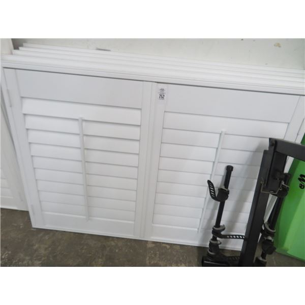 5-White Indoor Plantation Shutter - Approx. 36 x 48 -  5 X $