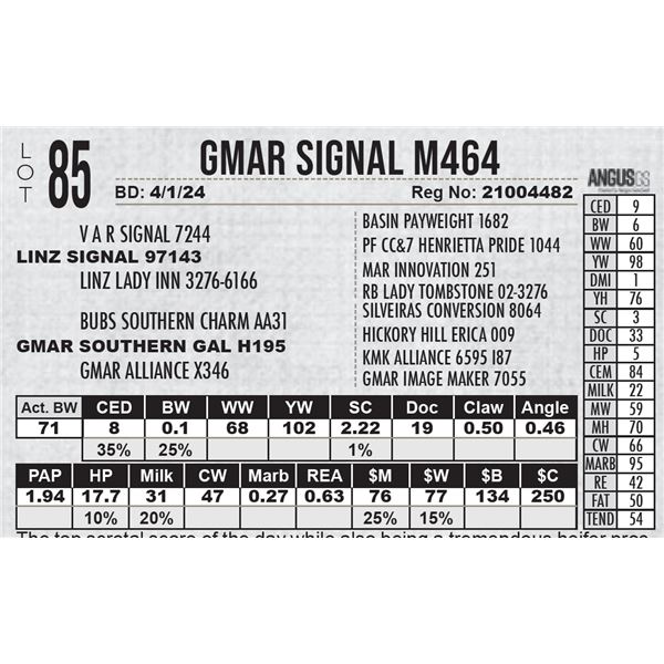 GMAR Signal M464