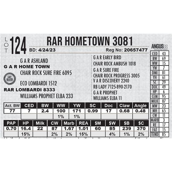 RAR Hometown 3081
