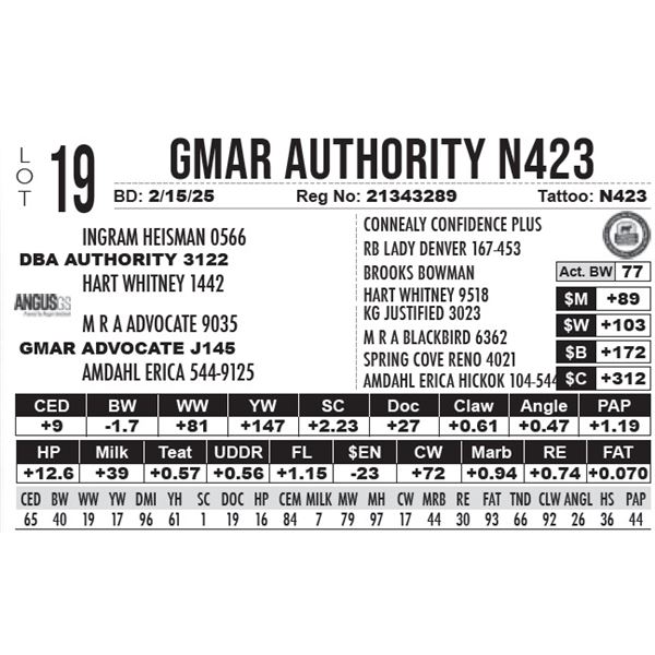 GMAR Authority N423