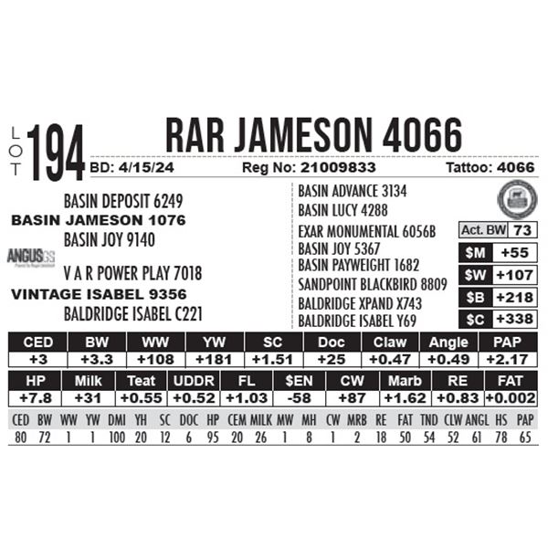 RAR Jameson 4066