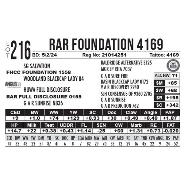 RAR Foundation 4169