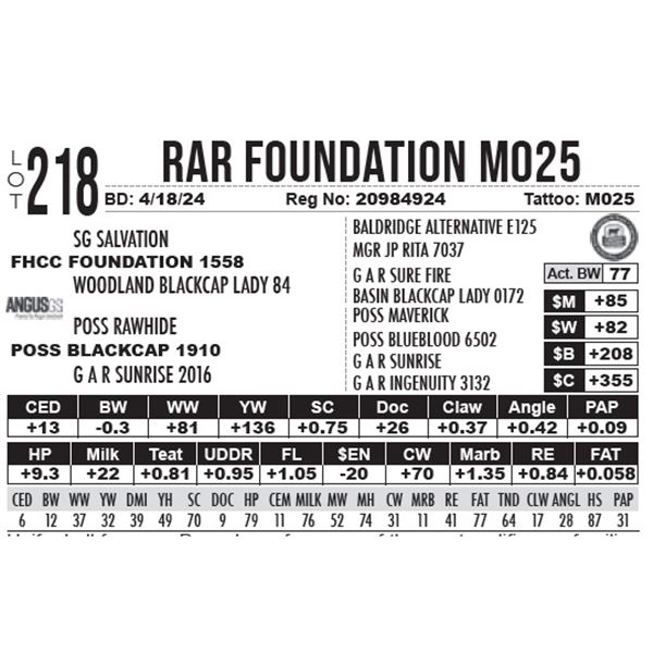 RAR Foundation M025
