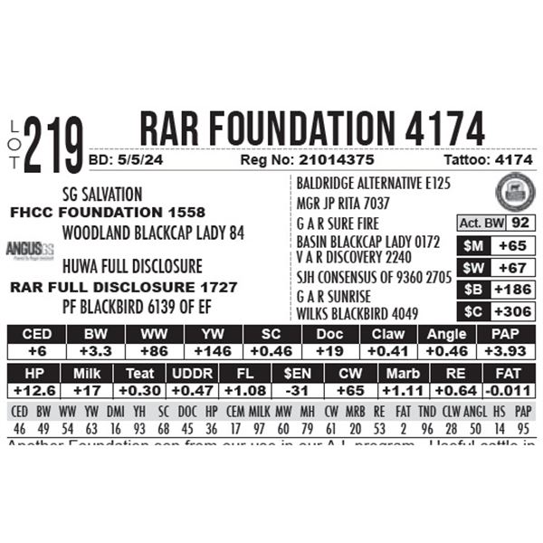 RAR Foundation 4174