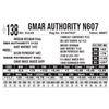 Image 1 : GMAR Authority N607