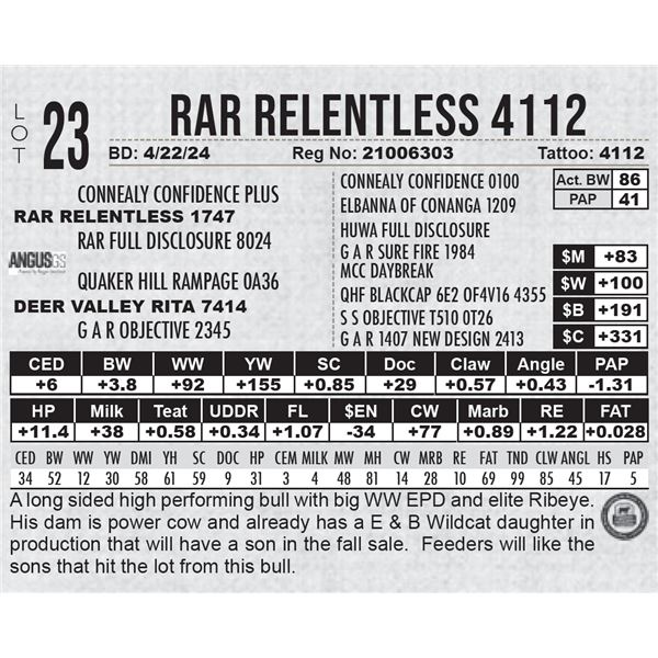RAR Relentless 4112
