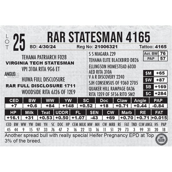 RAR Statesman 4165