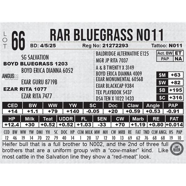 RAR Bluegrass N011