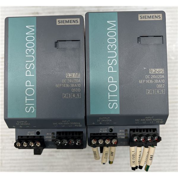 (2) Siemens #6EP1436-3BA10 SITOP PSU300M Power Supply