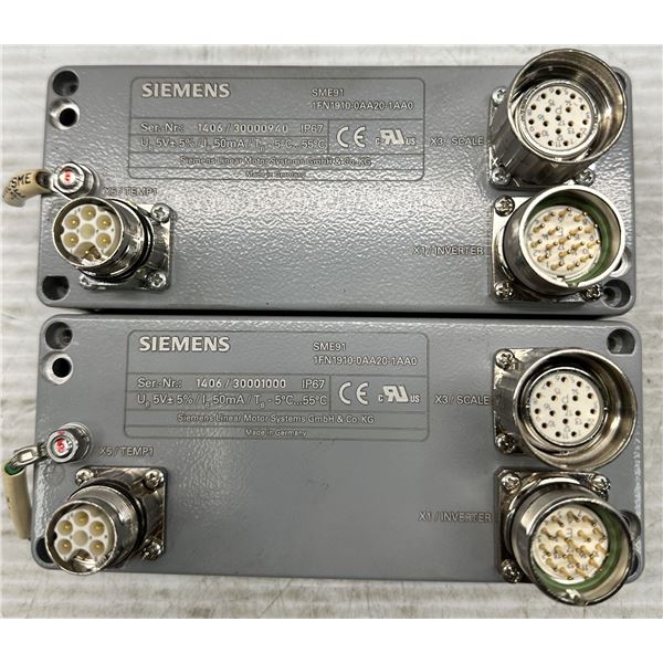 Lot of (2) Siemens #1FN1910-0AA20-1AA0  Encoder Connection Boxes